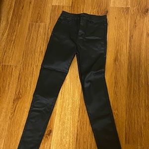 faux leather skinny jeans